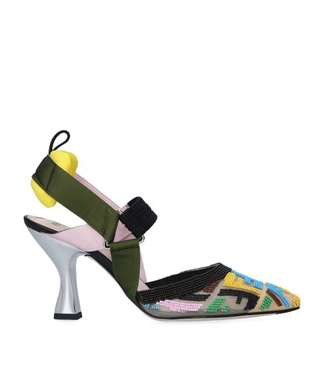 fendi colibri heels black|fendi colibri slingback.